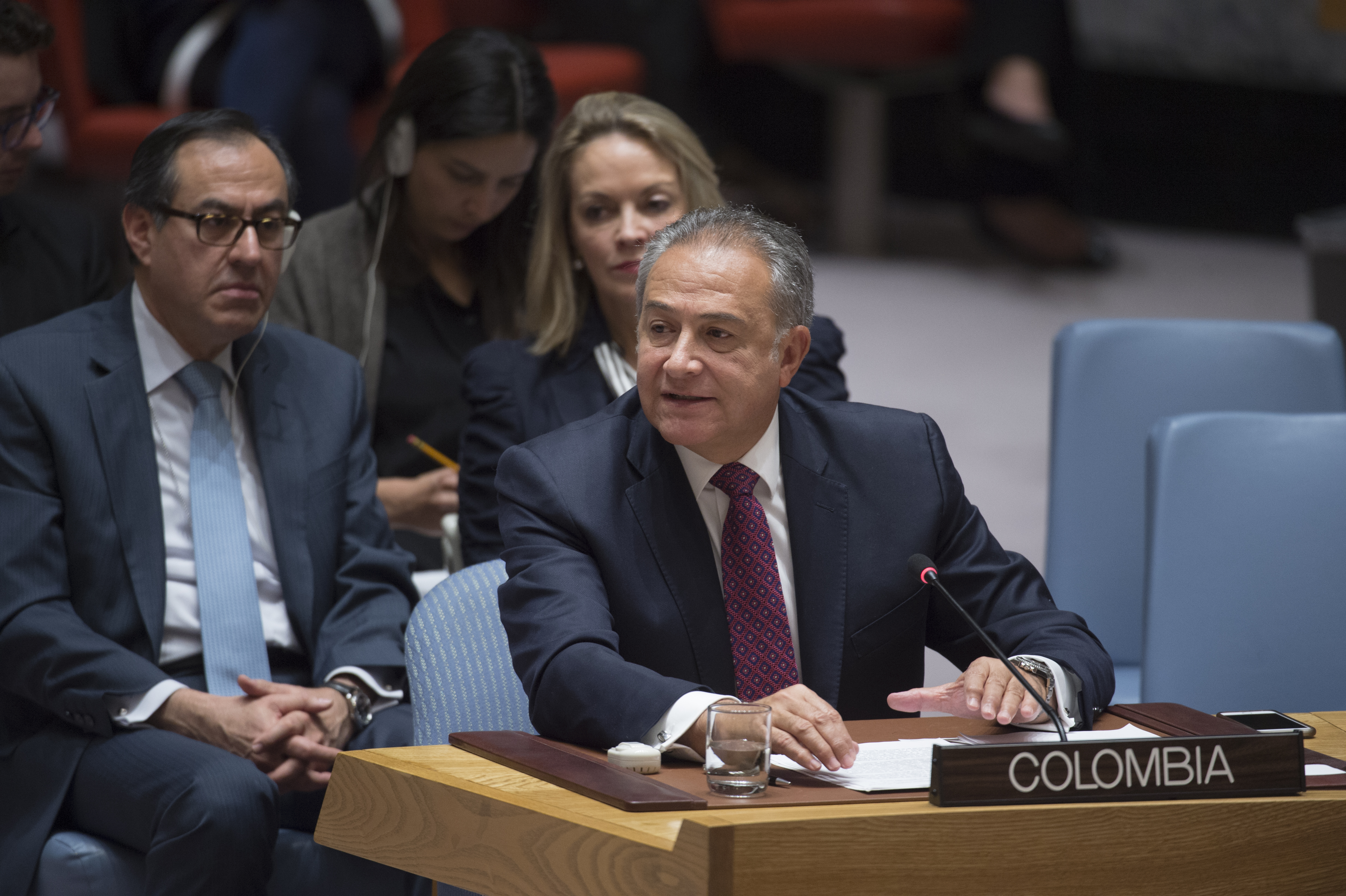 La Embajadora María Emma Mejía acompañó al Vicepresidente de la República, General Óscar Naranjo, en la sesión del Consejo de Seguridad de la ONU
