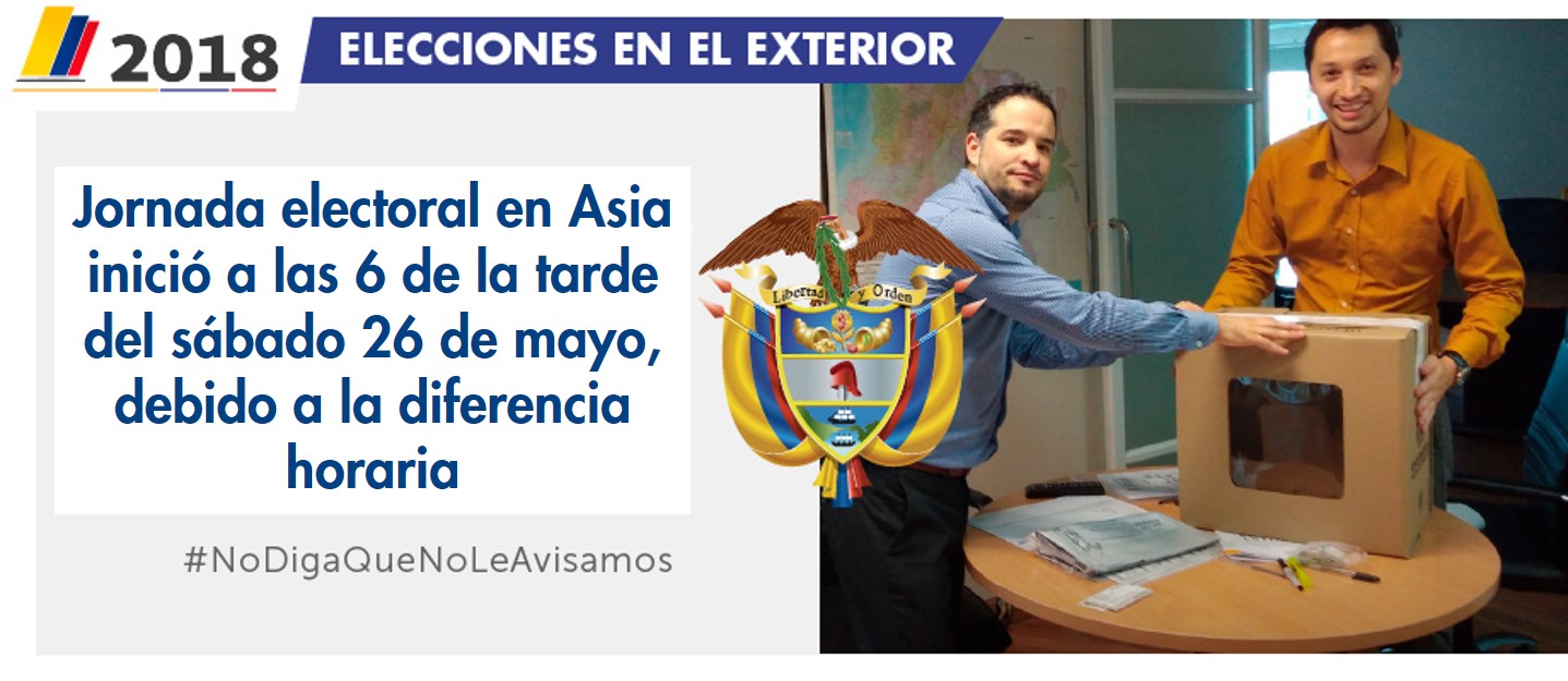 Jornada electoral en Asia inició a las 6 de la tarde del sábado 26, debido a la diferencia horaria 