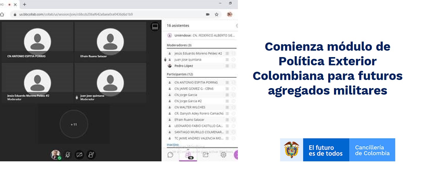 Comienza módulo de Política Exterior Colombiana para futuros agregados militares