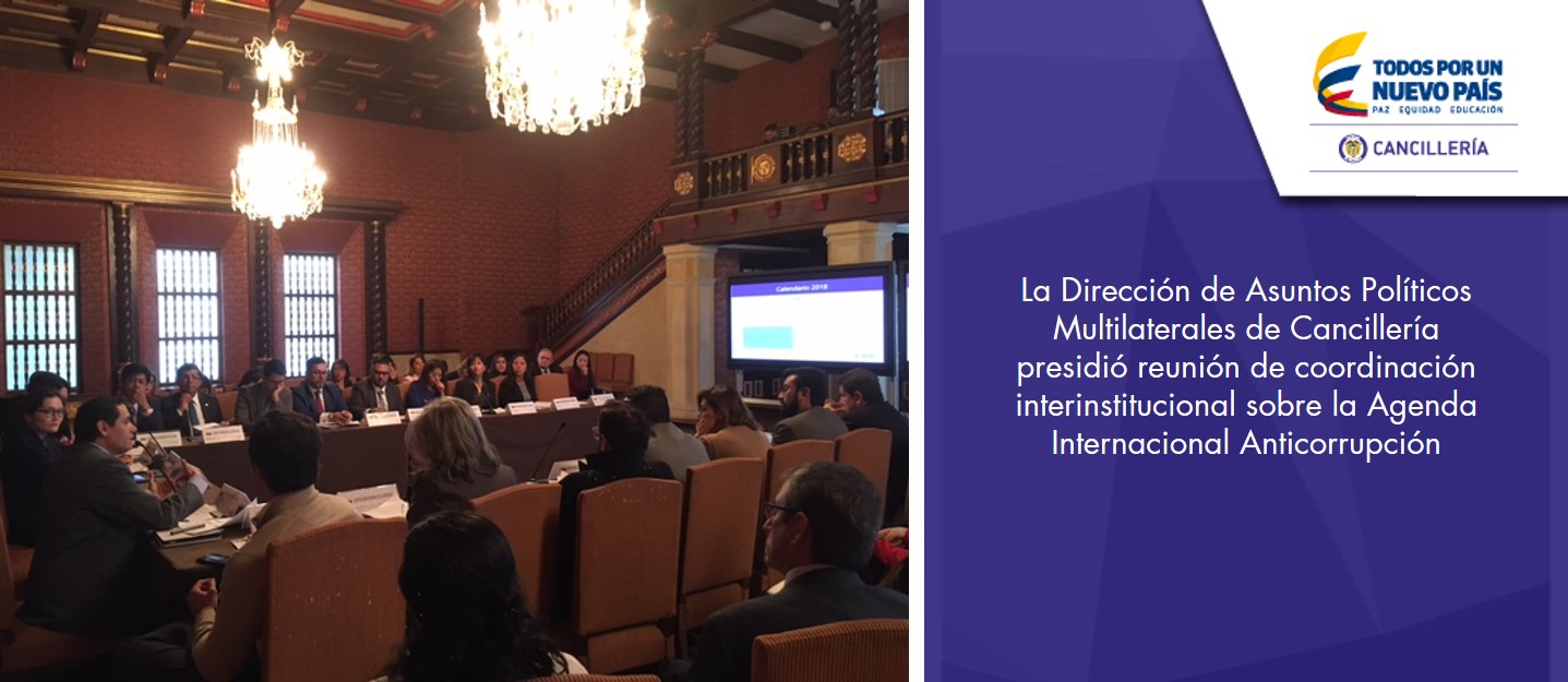 La Dirección de Asuntos Políticos Multilaterales de Cancillería presidió reunión de coordinación interinstitucional sobre la Agenda Internacional Anticorrupción