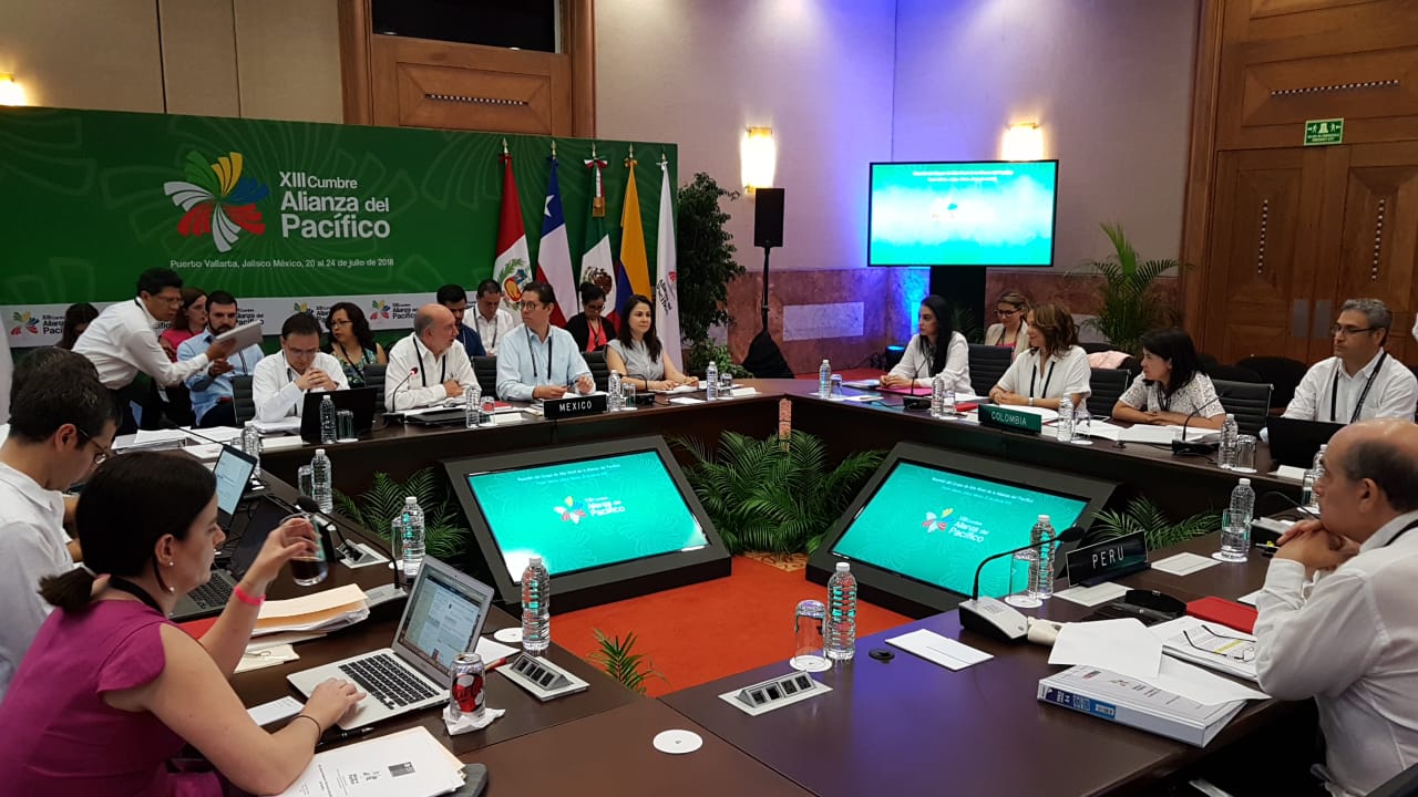 Viceministra de Asuntos Multilaterales, Adriana Mendoza, y la Viceministra de Comercio, Olga Lucía Lozano, participan en la  reunión del Grupo de Alto Nivel de la Alianza del Pacífico
