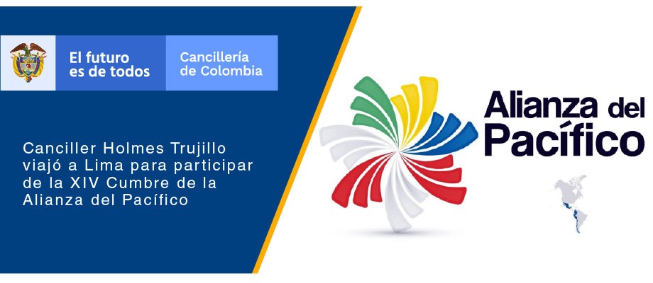 Canciller Holmes Trujillo viajó a Lima para participar de la XIV Cumbre de la Alianza del Pacífico