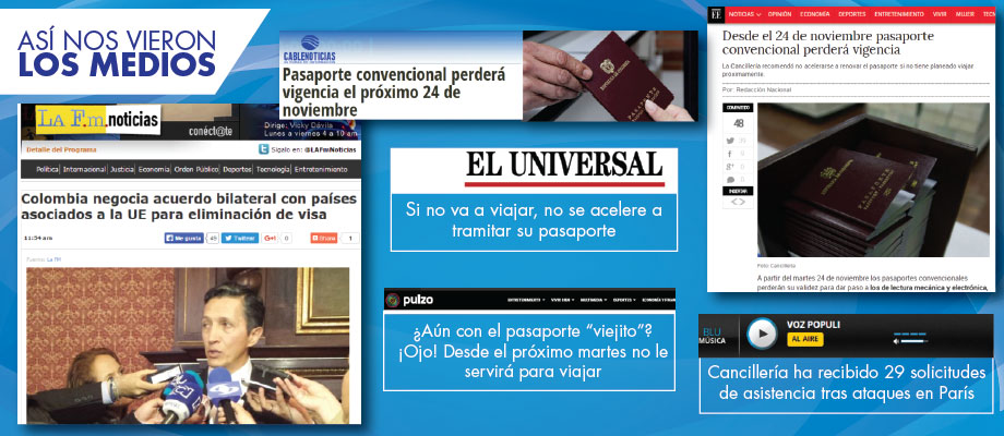 Así nos vieron los medios del 17 al 20 de noviembre de 2015