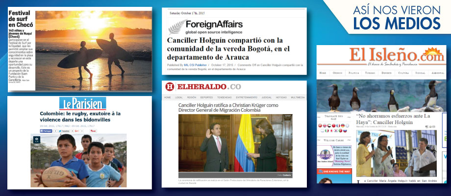 Así nos vieron los medios del 12 al 16 de octubre de 2015