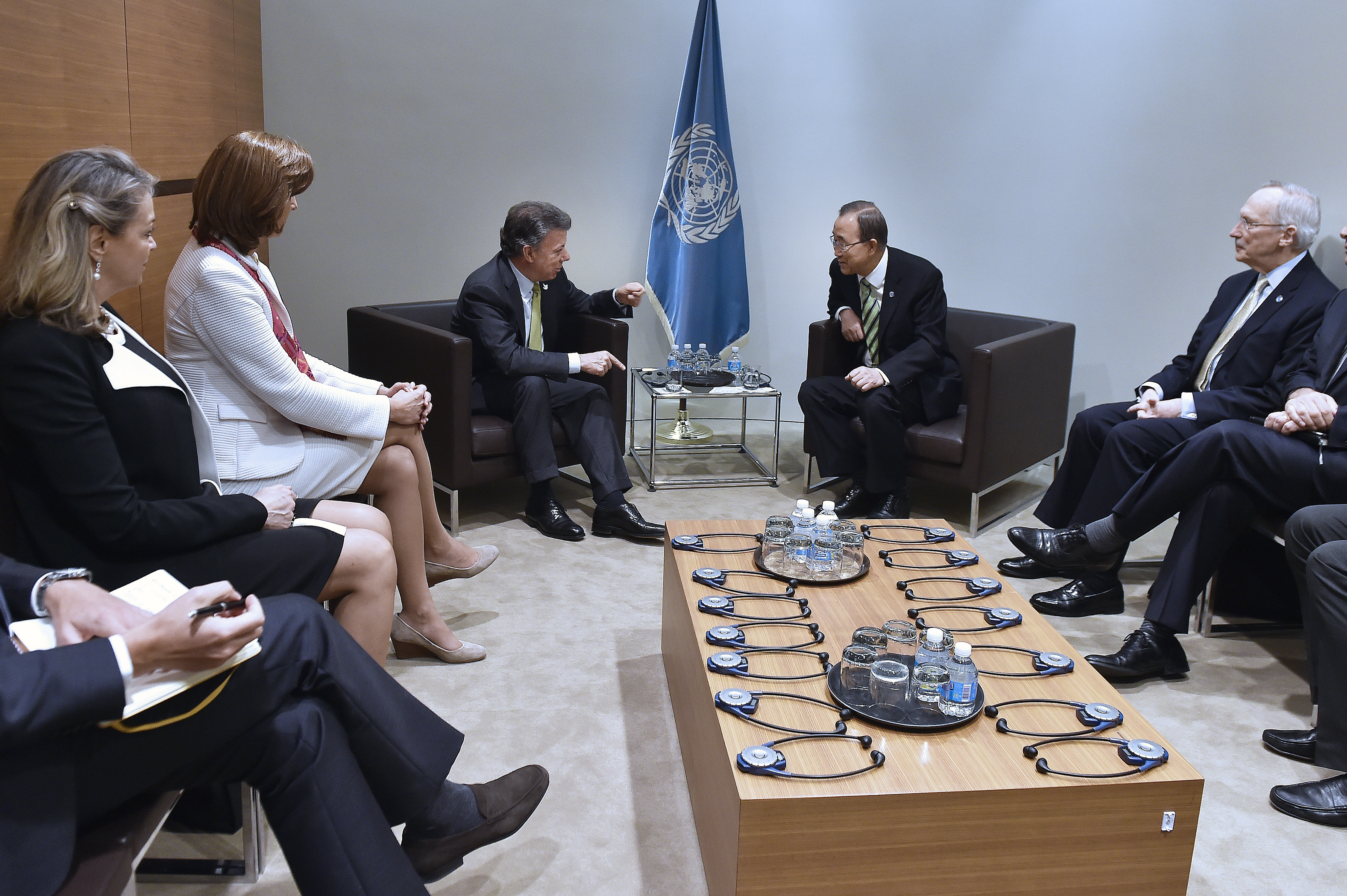 Presidente Juan Manuel Santos y la Canciller María Ángela Holguín se reunieron con el Secretario General de la ONU, Ban Ki-moon