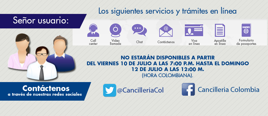 Servicios en línea del Ministerio de Relaciones Exteriores