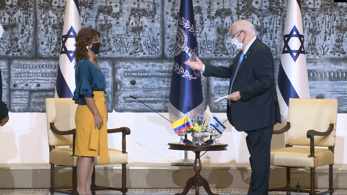 Embajadora Margarita E. Manjarrez Herrera presentó Cartas Credenciales al Presidente del Estado de Israel, Reuven Rivlin