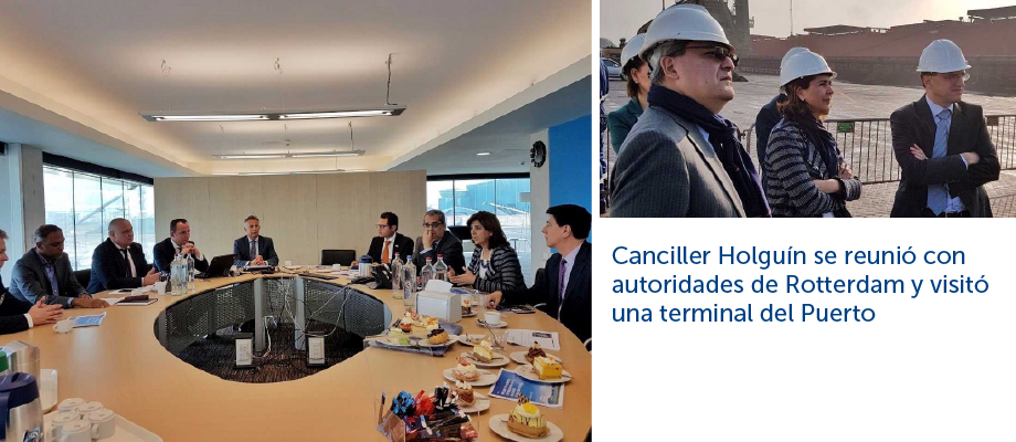 Canciller Holguín se reunió con autoridades de Rotterrdam 