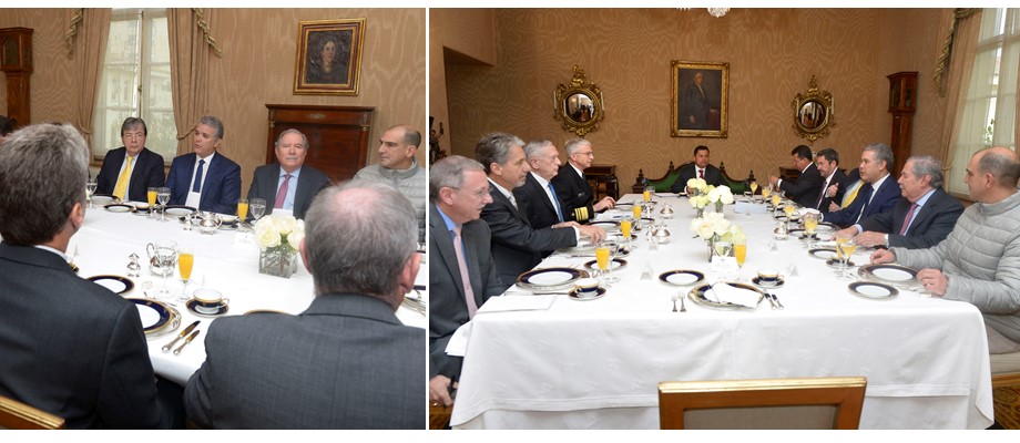 Canciller Carlos Holmes Trujillo participó en la reunión bilateral que sostuvo el Presidente Duque con el Secretario de Defensa de los Estados Unidos