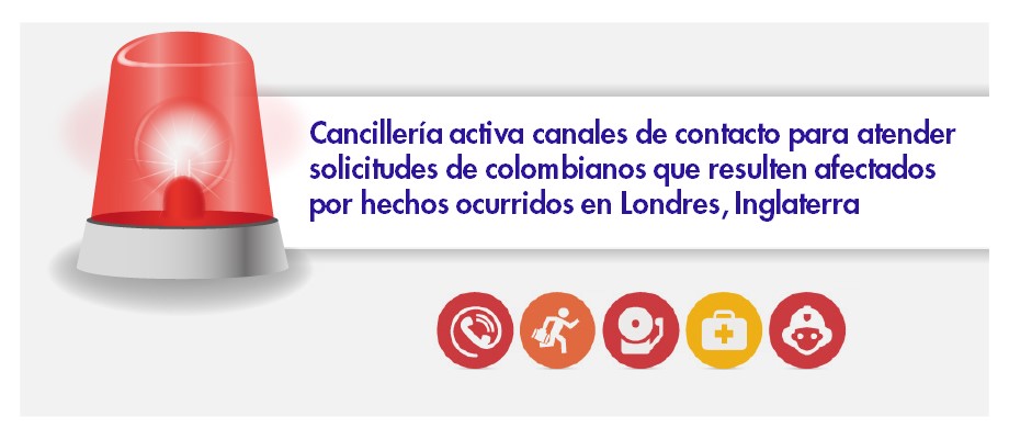 Cancillería activa canales de contacto para atender solicitudes de colombianos que resulten afectados por hechos ocurridos en Londres