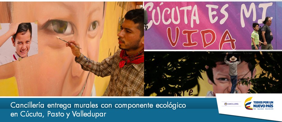 Cancillería entrega murales con componente ecológico 