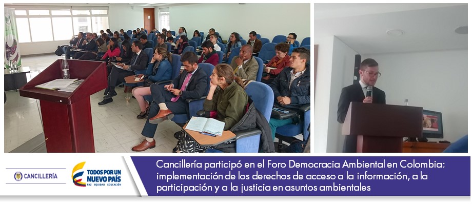Cancillería participó en el Foro Democracia Ambiental 
