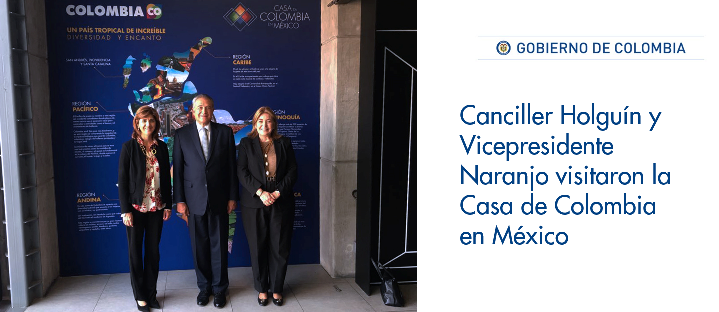 Canciller Holguín y General Naranjo visitaron la Casa de Colombia 