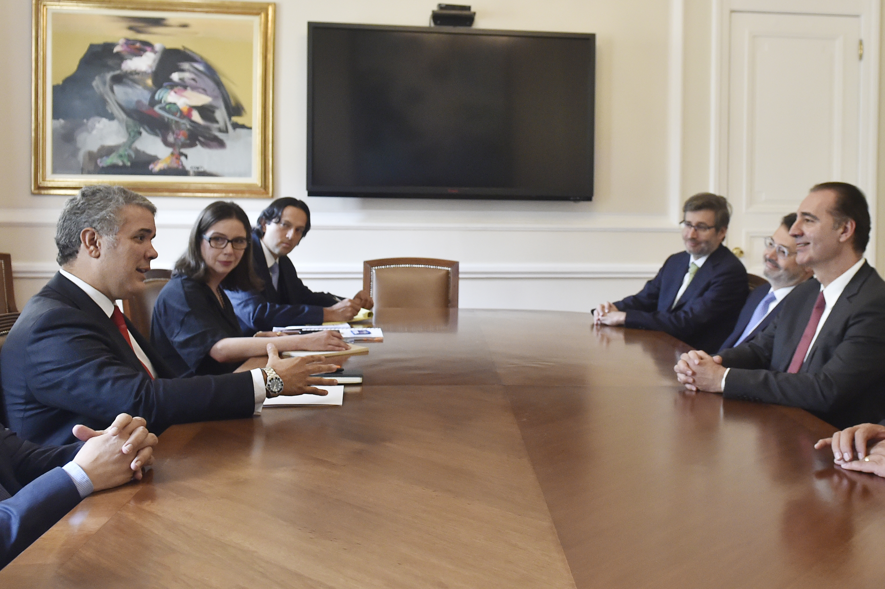 Viceministra Mejía asistió a reunión del Presidente Duque con el presidente de la Corte Interamericana de Derechos Humanos