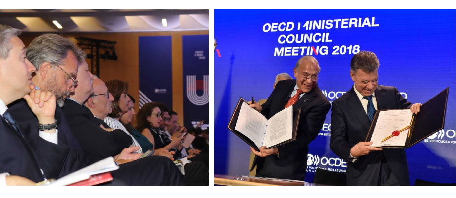 La Ministra de Relaciones Exteriores, María Ángela Holguín, asistió a la ceremonia de ingreso de Colombia a la Organización para la Cooperación y el Desarrollo Económicos