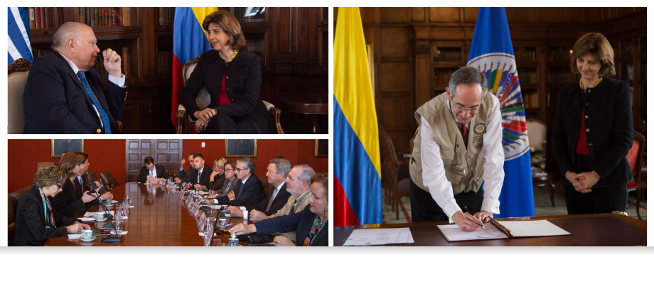 Canciller Holguín se reunión con miembros del Parlamento Europeo, la Misión de Veeduría Electoral de la OEA  y de Unasur