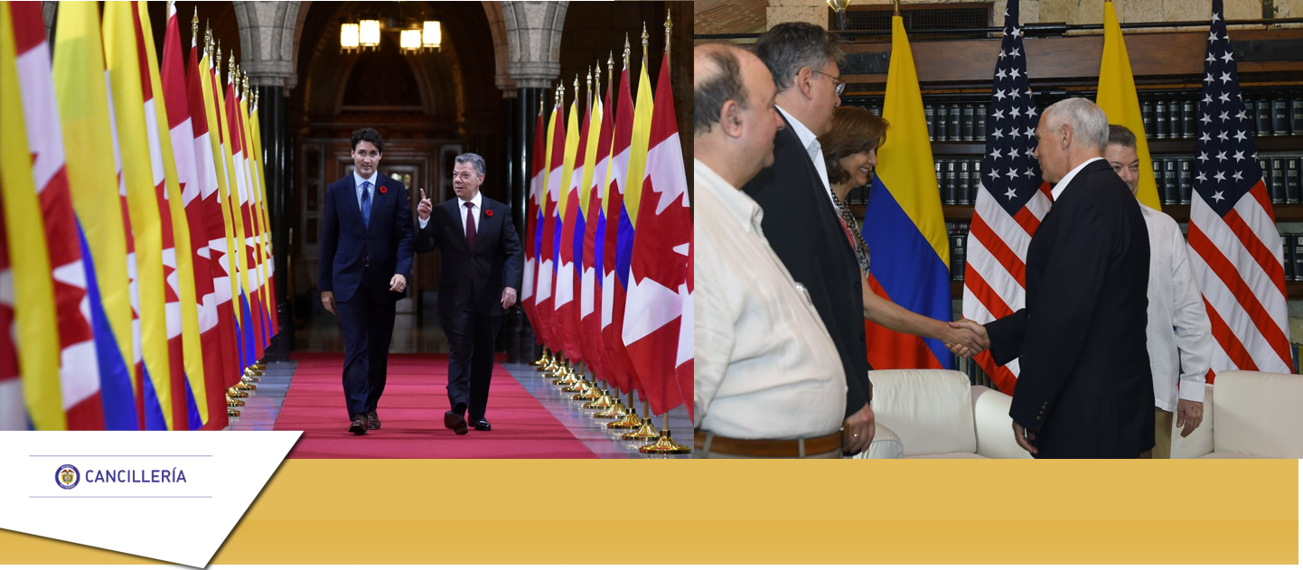 Colombia consolidó la relación con Estados Unidos y Canadá en 2017