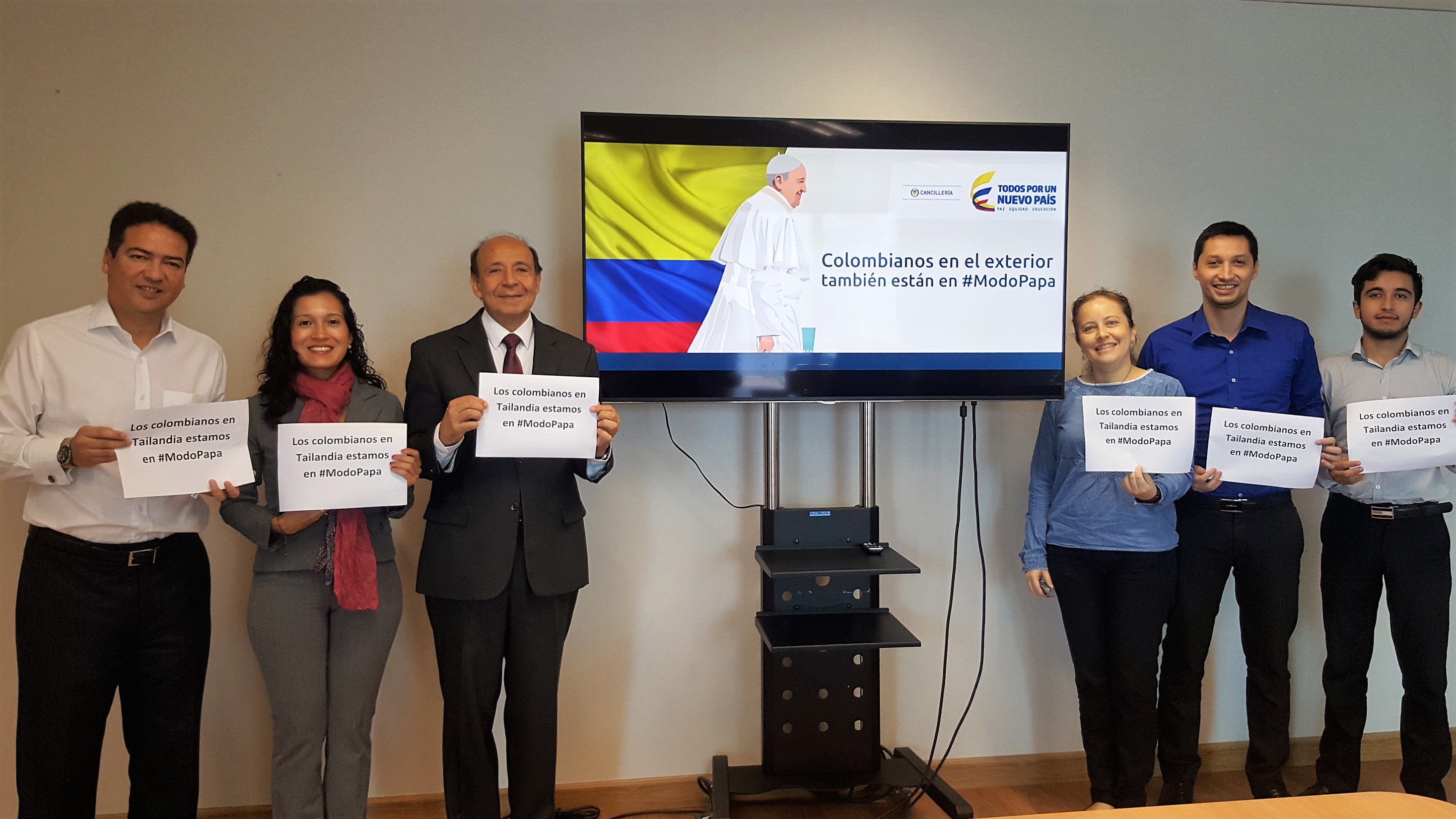 Embajada de Colombia en Tailandia se une a la visita del Papa Francisco a Colombia