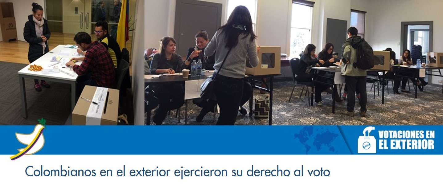 Colombianos en el exterior ejercieron su derecho al voto