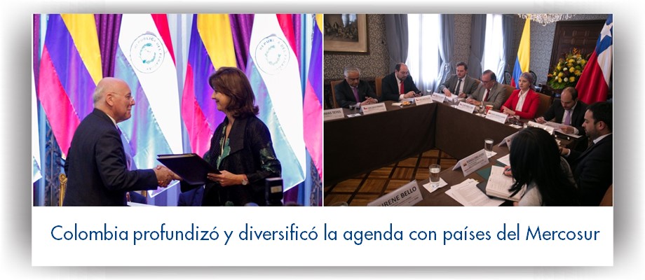 Colombia profundizó y diversificó la agenda con países del Mercosur en 2017
