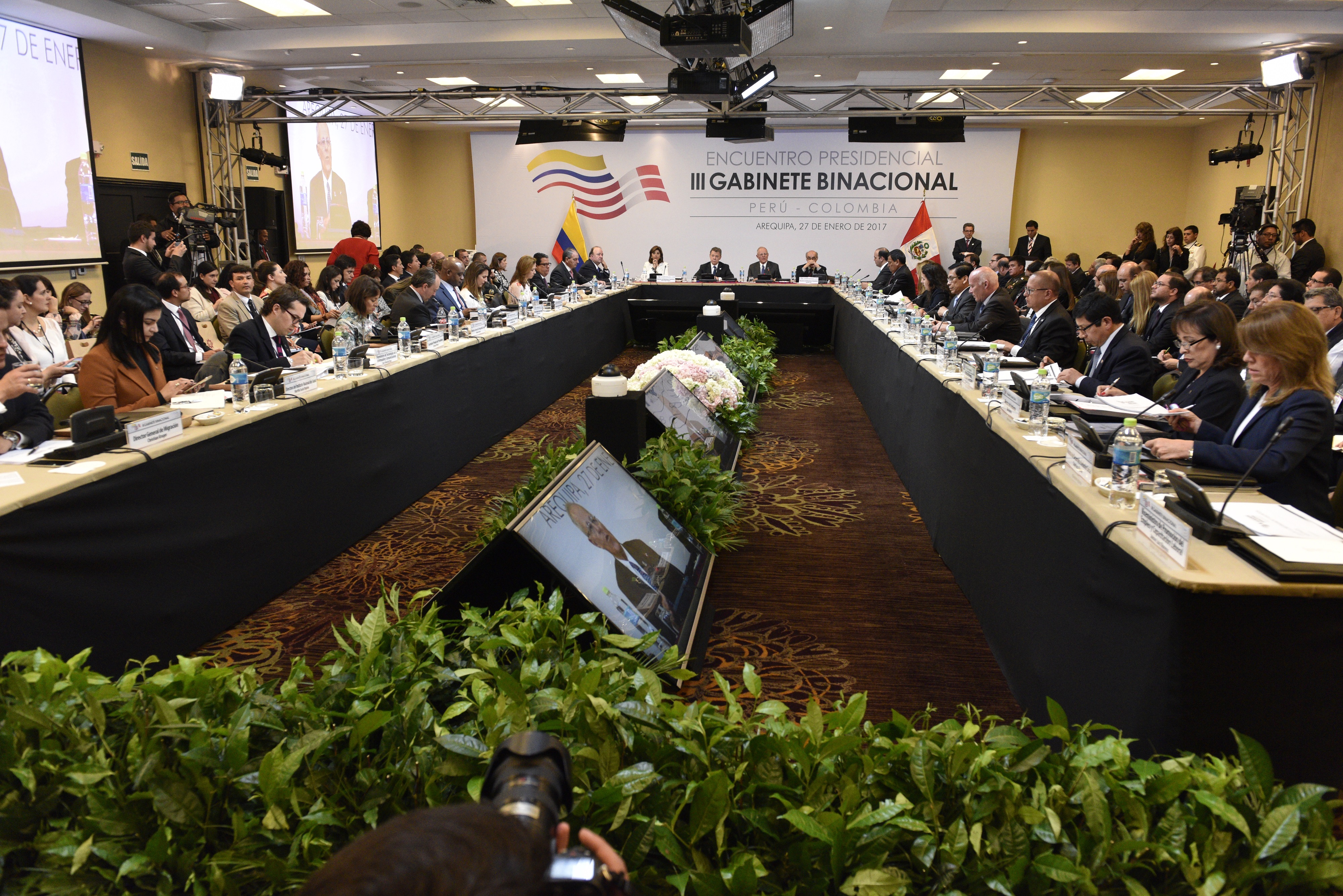 Presidentes de Colombia y Perú consolidaron los compromisos y las líneas de acción para el 2017 en el Tercer Gabinete Binacional 
