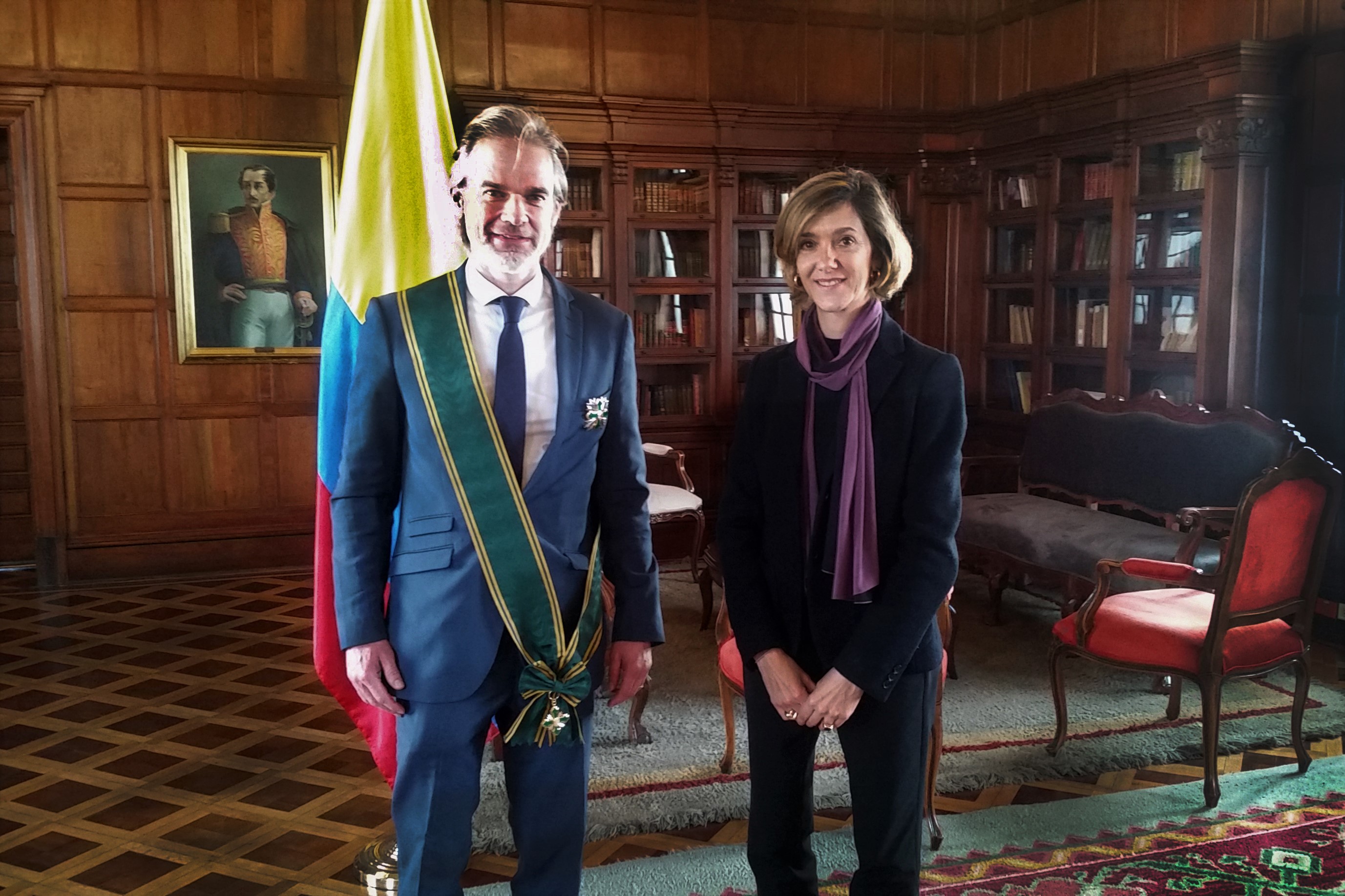 La Viceministra Patti Londoño le impuso la Orden de San Carlos en el Grado de Gran Cruz al Embajador de Dinamarca en Colombia, Lars Nielsen