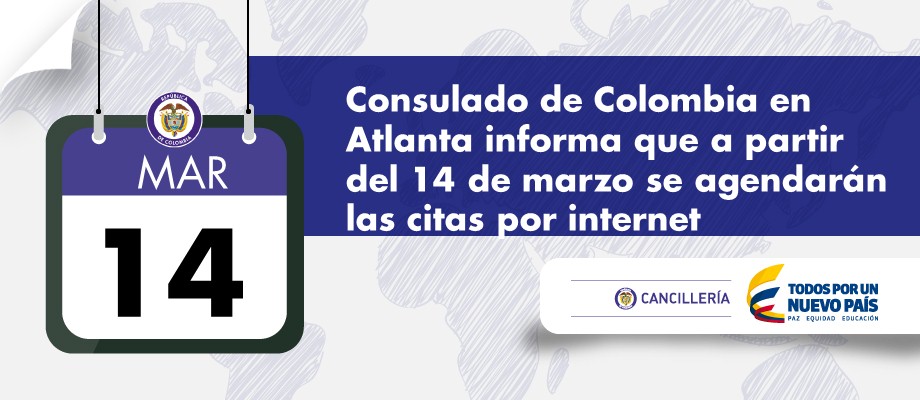 Colombianos residentes en Atlanta ya pueden programar sus citas para trámites por internet