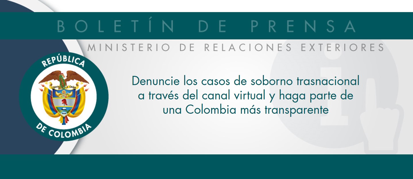 Denuncie los casos de soborno trasnacional a través del canal virtual y haga parte de una Colombia más transparente
