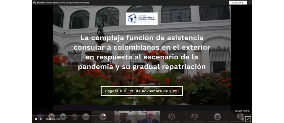 Con un conversatorio virtual sobre la labor consular en tiempos del Covid-19, Asodiplo celebró del Día del Diplomático