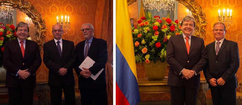Presentación de copias de cartas credenciales de los Embajadores no residentes en Colombia de Chipre y Malta al Canciller