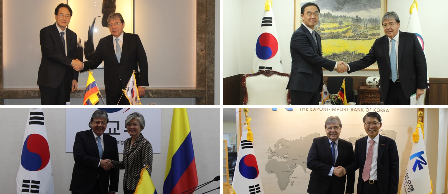 Canciller Carlos Holmes Trujillo sostuvo varias reuniones con miembros del Gobierno y autoridades de Corea