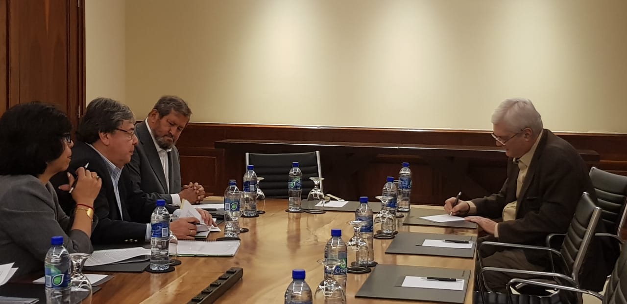 Ministro de Relaciones Exteriores, Carlos Holmes Trujillo, sostuvo una reunión con su homólogo costarricense, Manuel Ventura Robles