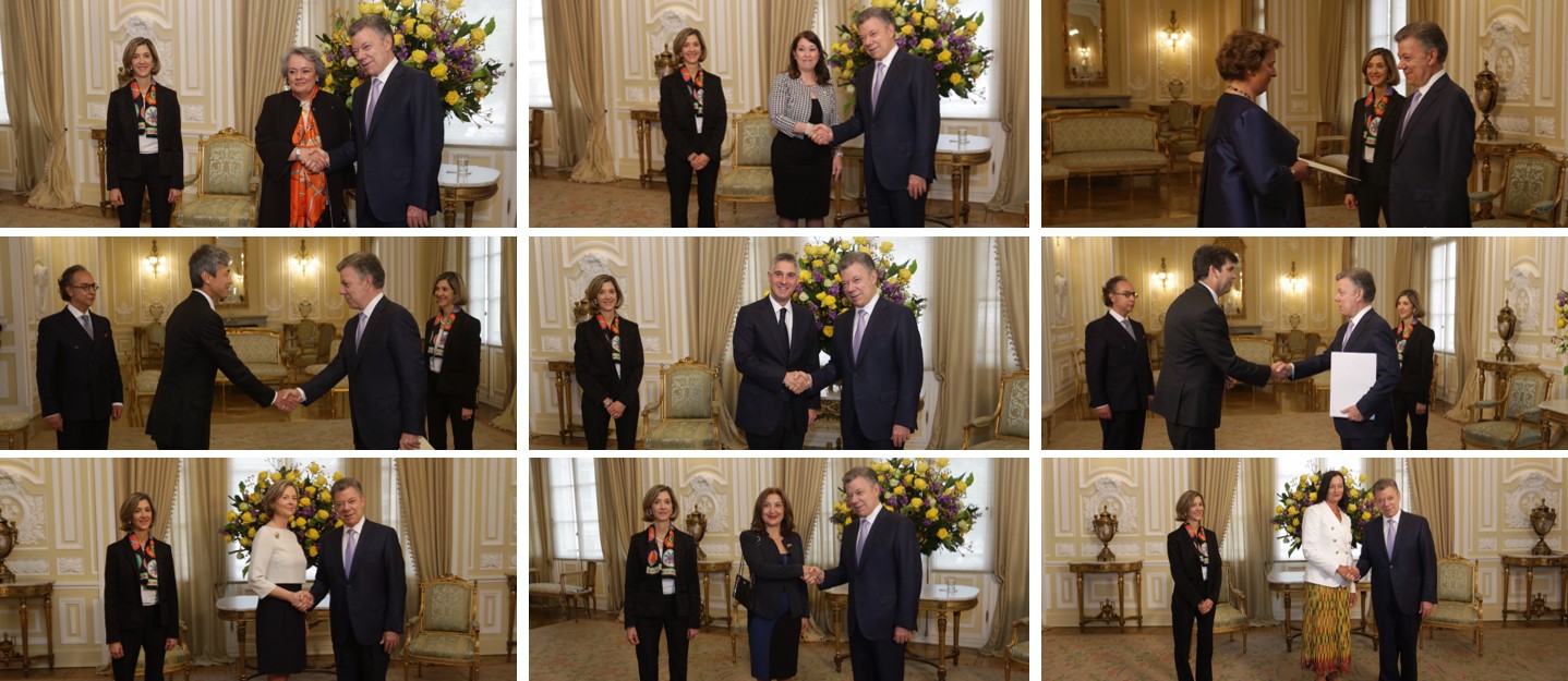 Viceministra Londoño acompañó al Presidente Santos durante presentación de credenciales de los embajadores de Guatemala, México, Unión Europea, Nueva Zelanda, Portugal, Uruguay, Líbano, Japón y Turquía