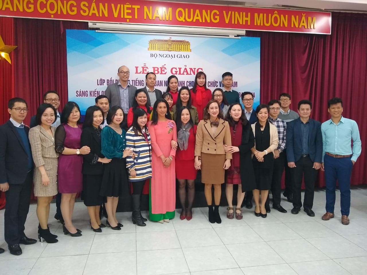 Clausura de la segunda versión del Curso de Español para la difusión de la Cultura Colombiana en Vietnam