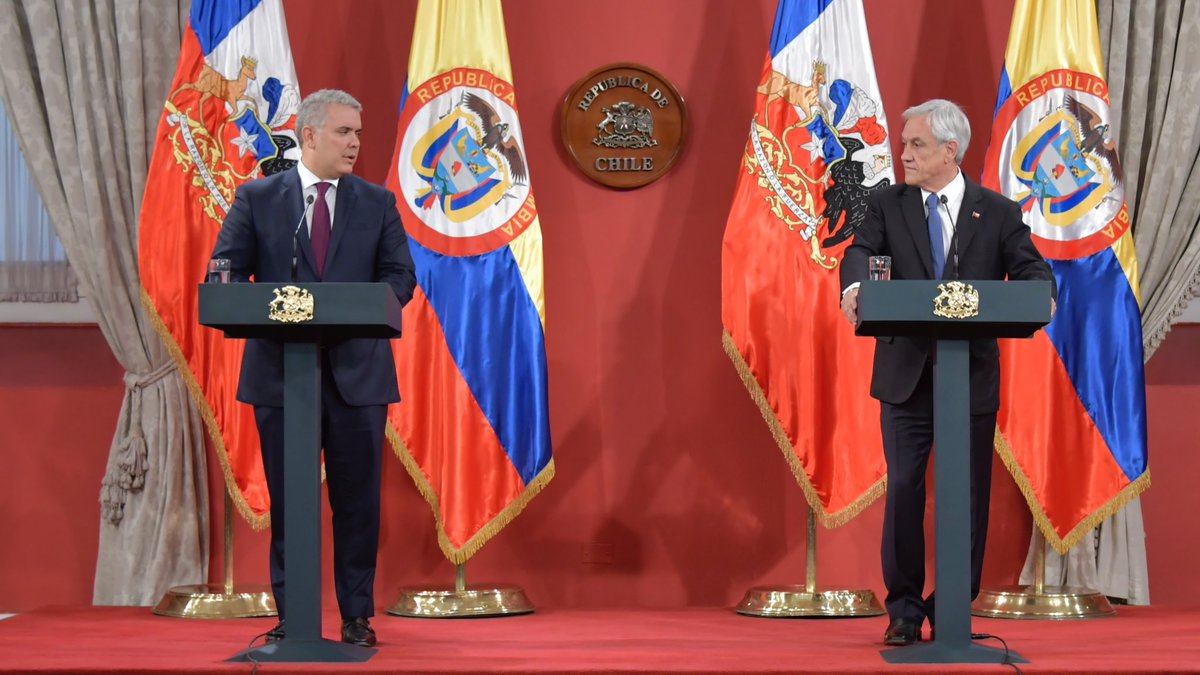 “Chile y Colombia han tenido una larga historia de fraternidad y hoy la reafirmamos en este encuentro”, Presidente Iván Duque a su homólogo Sebastián Piñera