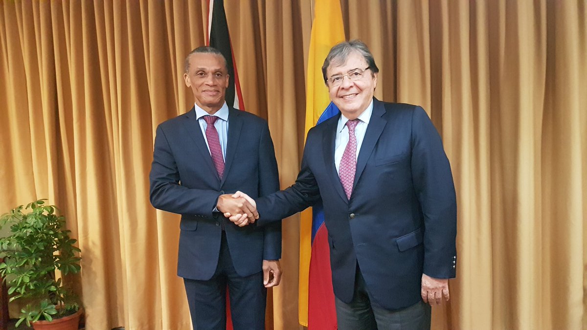 Canciller Holmes Trujillo se reunió con el Ministro de Relaciones Exteriores y Caricom de Trinidad y Tobago, Dennis Moses, para tratar temas de la agenda bilateral