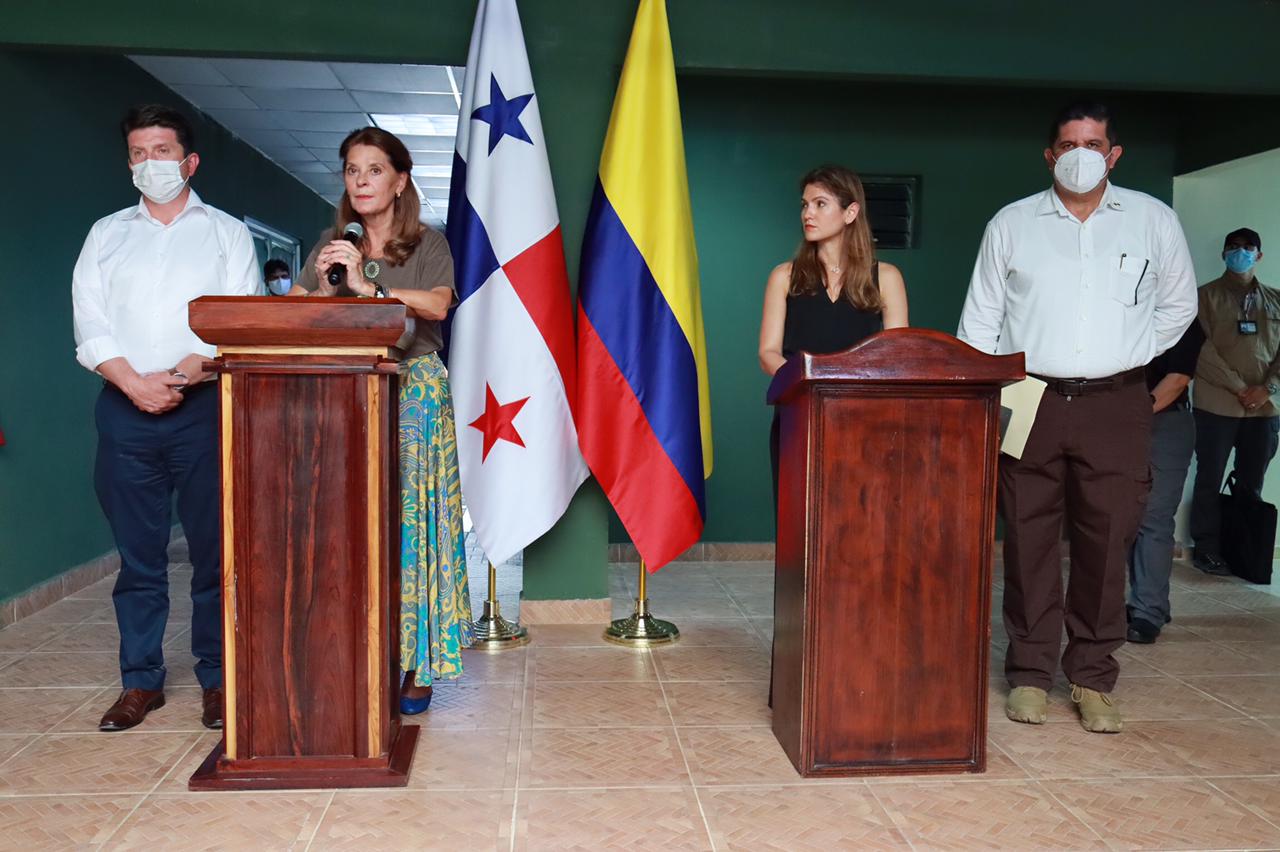 Declaración de la Vicepresidenta y Canciller, Marta Lucía Ramírez, al término de la reunión con su homóloga de Panamá, Érika Mouynes, para analizar la situación migratoria 