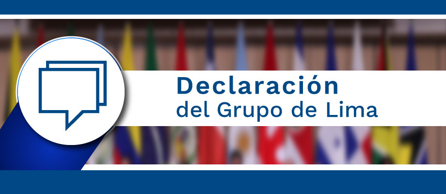 Declaración del Grupo de Lima - enero 23 de 2019