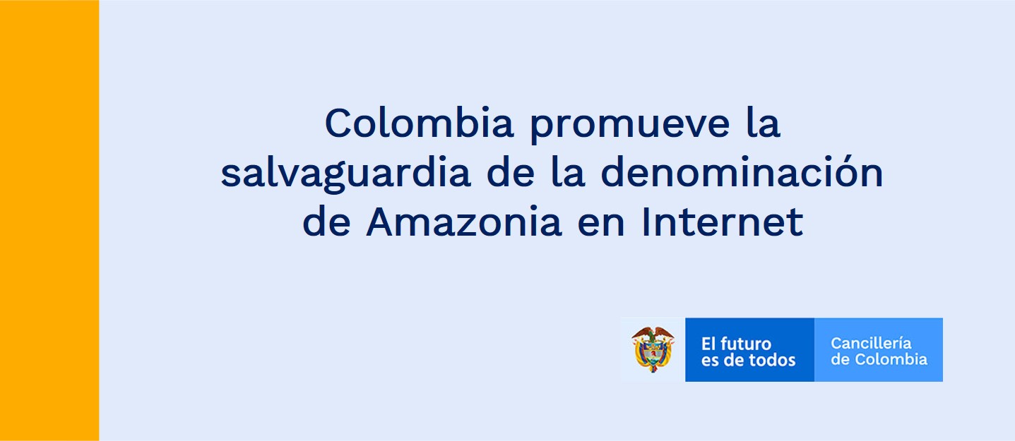 Colombia promueve la salvaguardia de la denominación de Amazonia en Internet