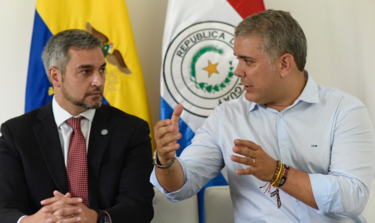 Presidente Iván Duque sostuvo una reunión bilateral con su homólogo de Paraguay, Mario Abdo Benítez, en Cúcuta