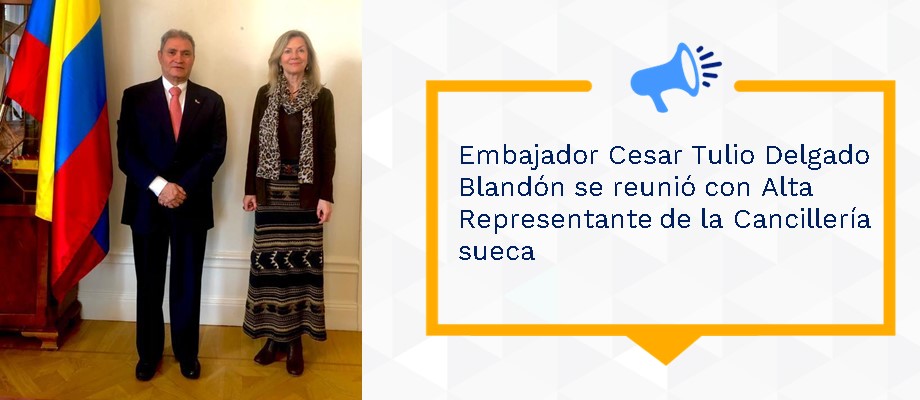 Embajador Cesar Tulio Delgado Blandón se reunió con Alta Representante de la Cancillería 