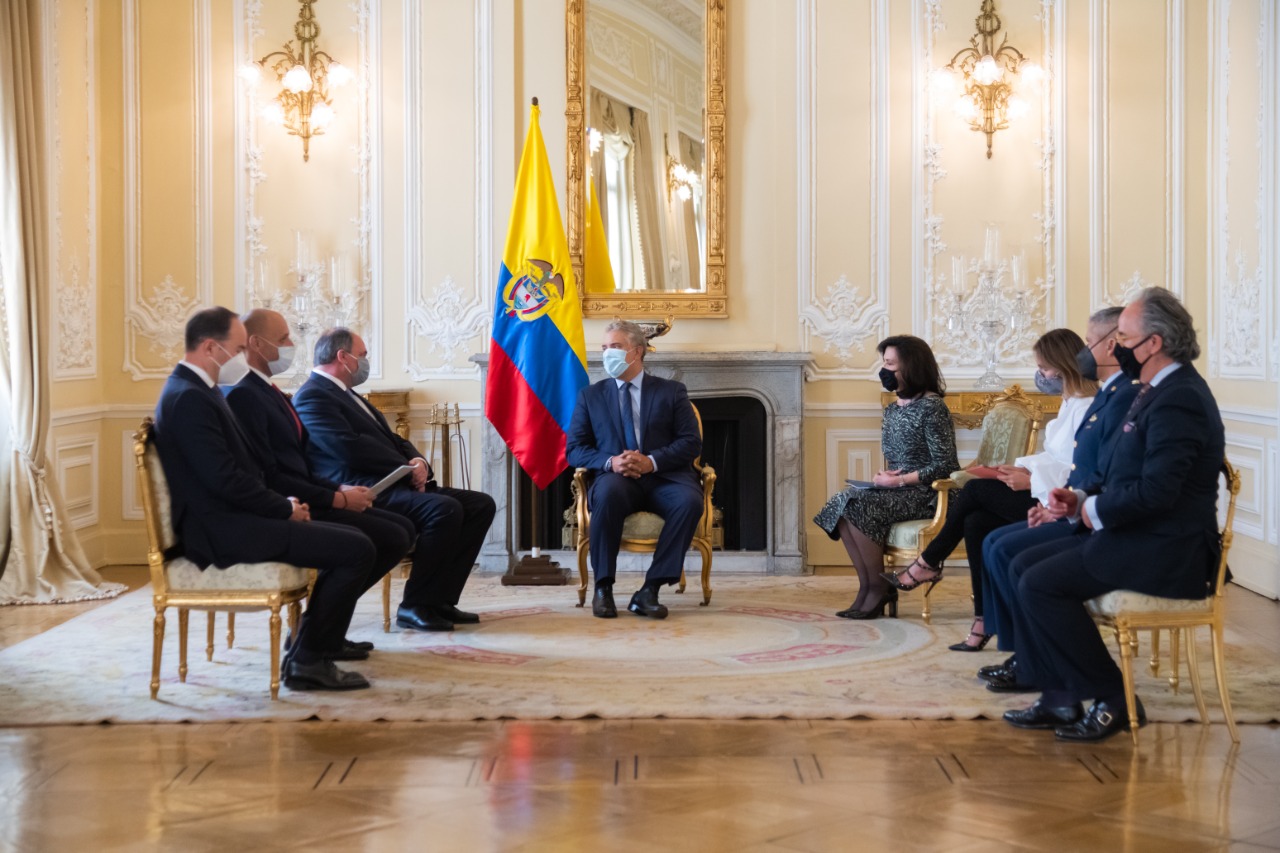 Presidente Iván Duque recibió las cartas credenciales de los embajadores de Austria, España, República Dominicana y Rusia