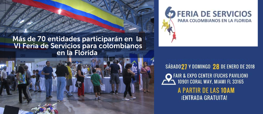 Más de 70 entidades participarán en VI Feria de Servicios para colombianos en la Florida