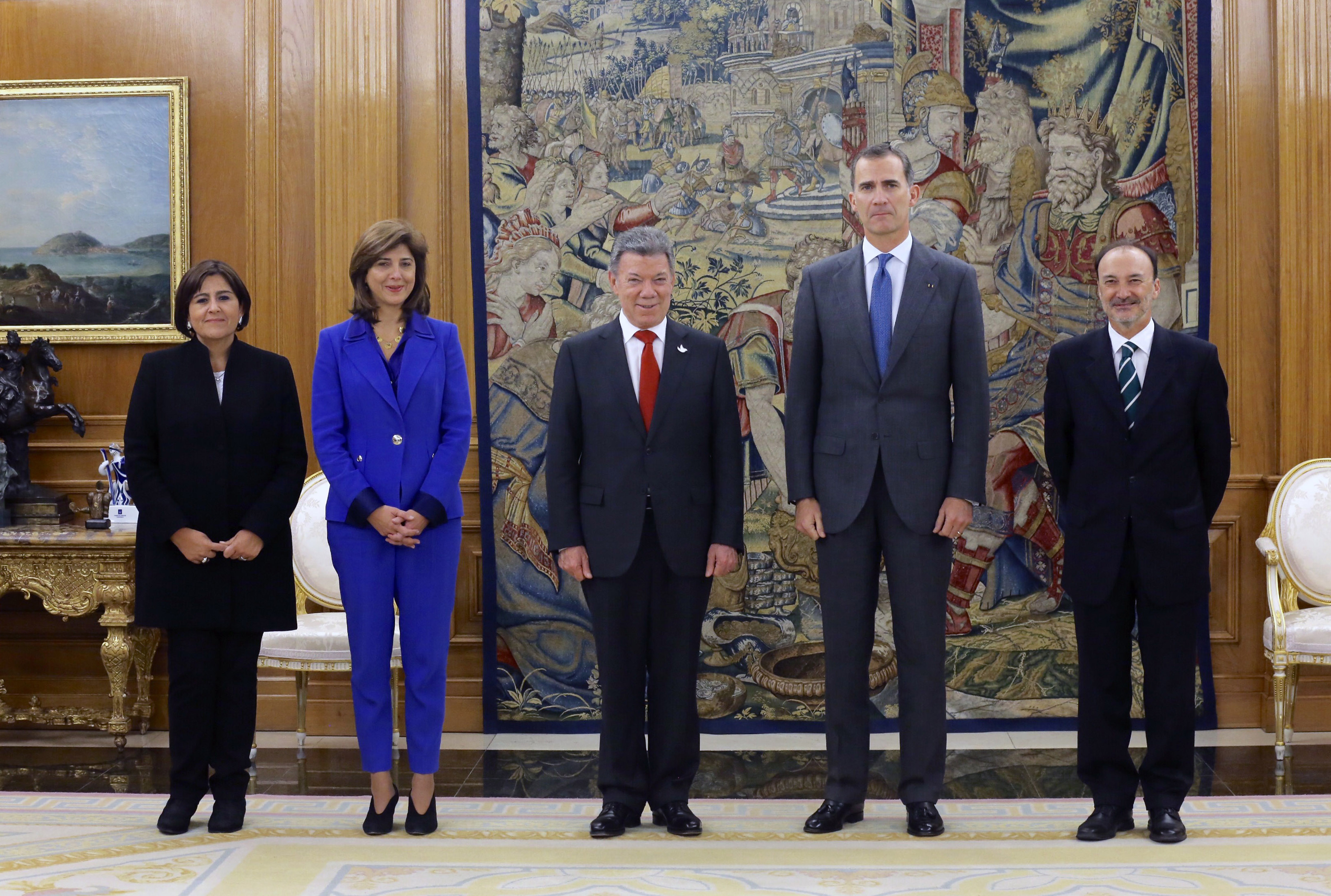 Canciller Holguín acompañó al Presidente Santos en su visita protocolaria al Rey Felipe VI de España