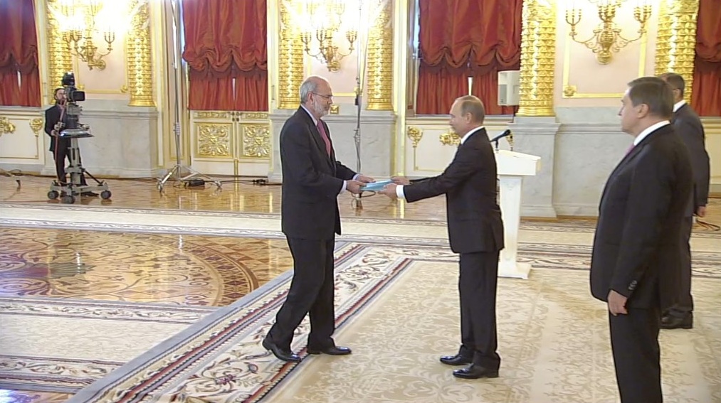 Embajador de Colombia presentó Cartas Credenciales ante el Presidente de Rusia 
