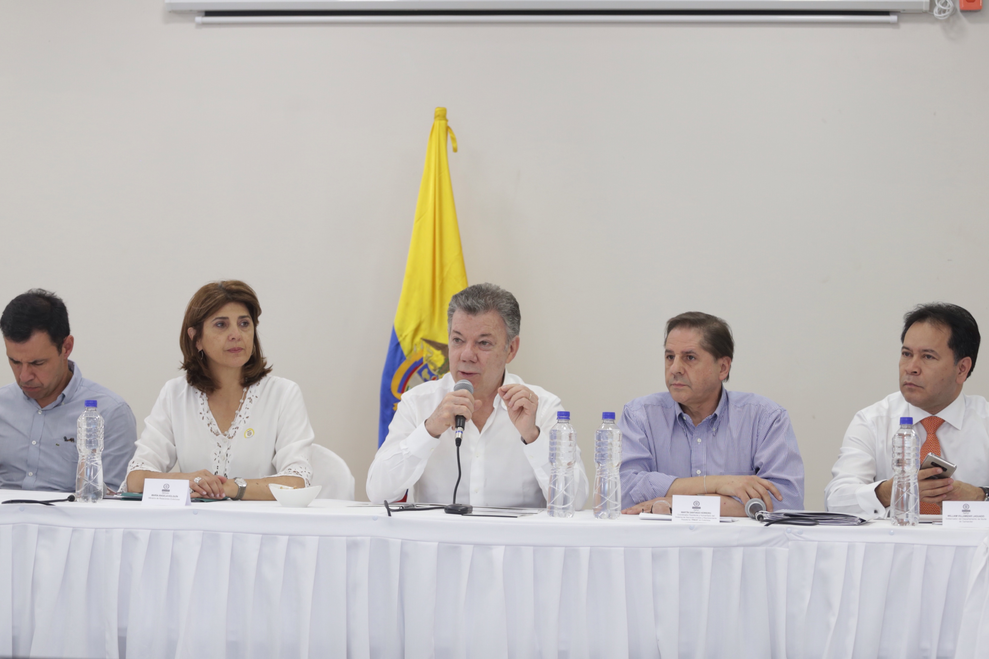 Presidente Santos agradeció el apoyo de Naciones Unidas en la situación que vive el país con respecto a los migrantes