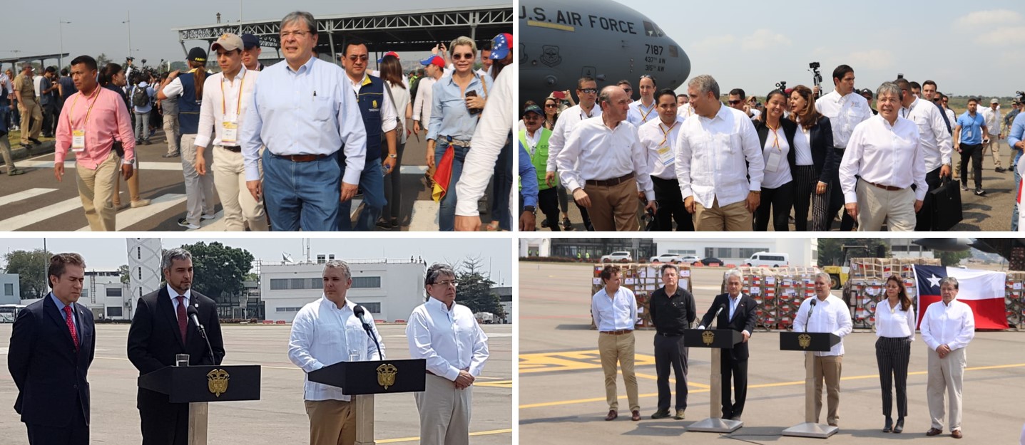 En imágenes: Canciller Carlos Holmes Trujillo participa en los eventos de ayuda humanitaria para Venezuela en Cúcuta 