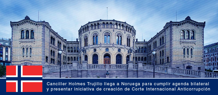 Canciller Holmes Trujillo llega a Noruega para cumplir agenda bilateral y presentar iniciativa de creación de Corte Internacional Anticorrupción