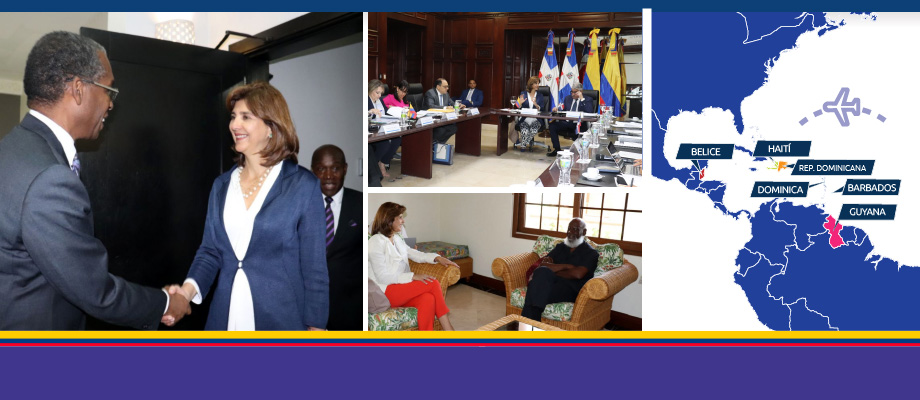 Canciller María Ángela Holguín realizó gira por seis países del Caribe
