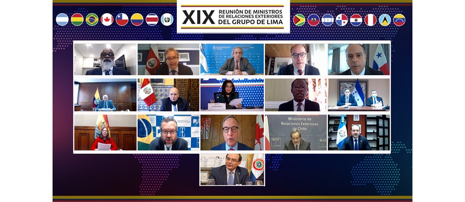 Cancilleres del Grupo de Lima se reunieron para analizar la situación en Venezuela